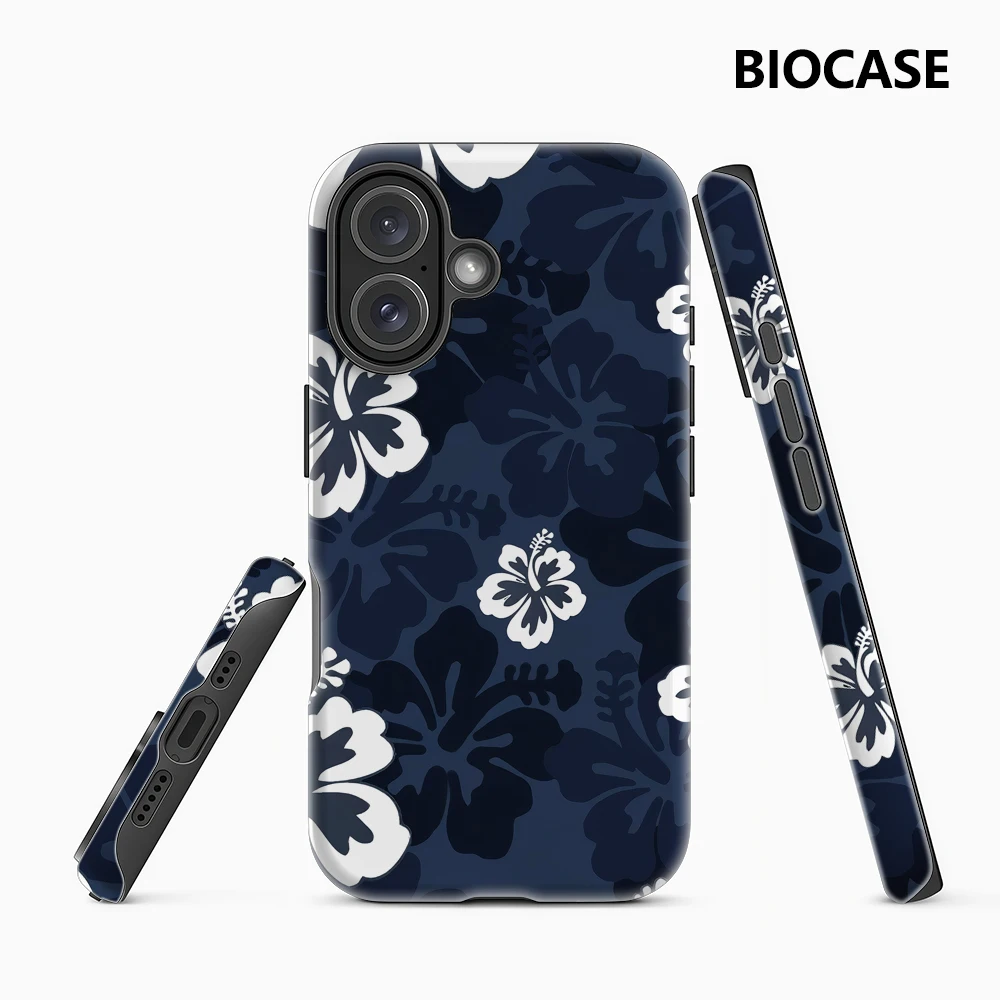 Blue Hibiscus IPhone 17 Must-Haves Handyhülle für IPhone 17 16 15 14 13 12 15 Pro Max Plus Doppelschichtige Rückseite
