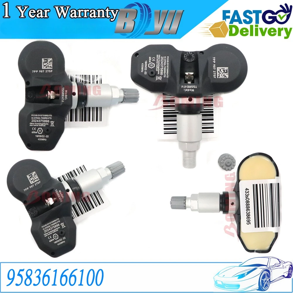 

Car Tire Pressure Monitor TPMS Sensor 95836166100 For PORSCHE 911 997 Boxster Carerra GT Cayenne Cayman 433Mhz 7PP907275F