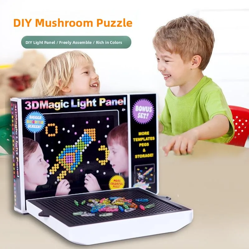 Gloeiend Pixel Art Toy Musooms Eonal Toys voor kinderen DIY Light up LED Lamp Kralen Smart Toy Ball Sportspeelgoed