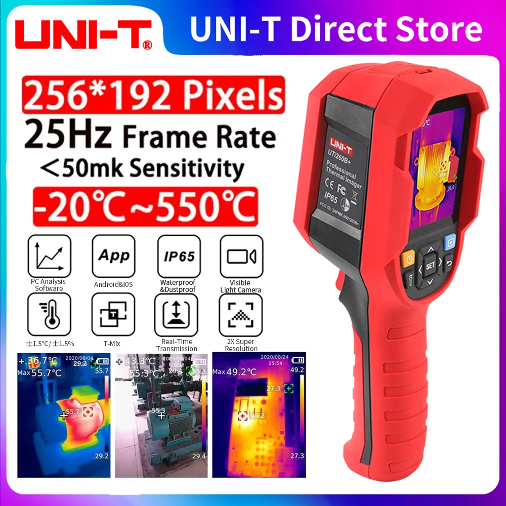 UNI-T UTI260B UTI260A Thermal Imaging Camera 256X192 Pixels Thermal Imager UTI260B+ PCB Circuit Floor Heating Tube Testing