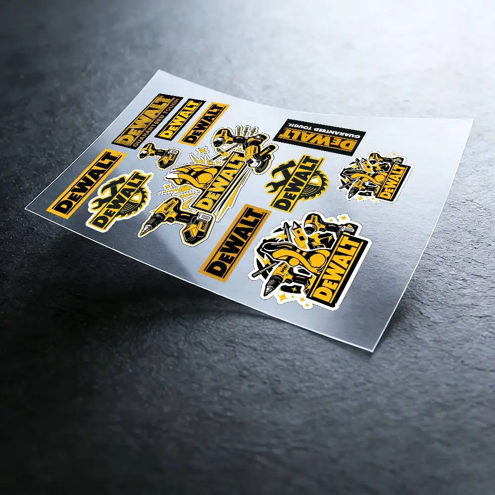 For DEWALT Reflective Motorcycle Stickers, 3M Safety Warning At Night In The Dark Scooter Helmets