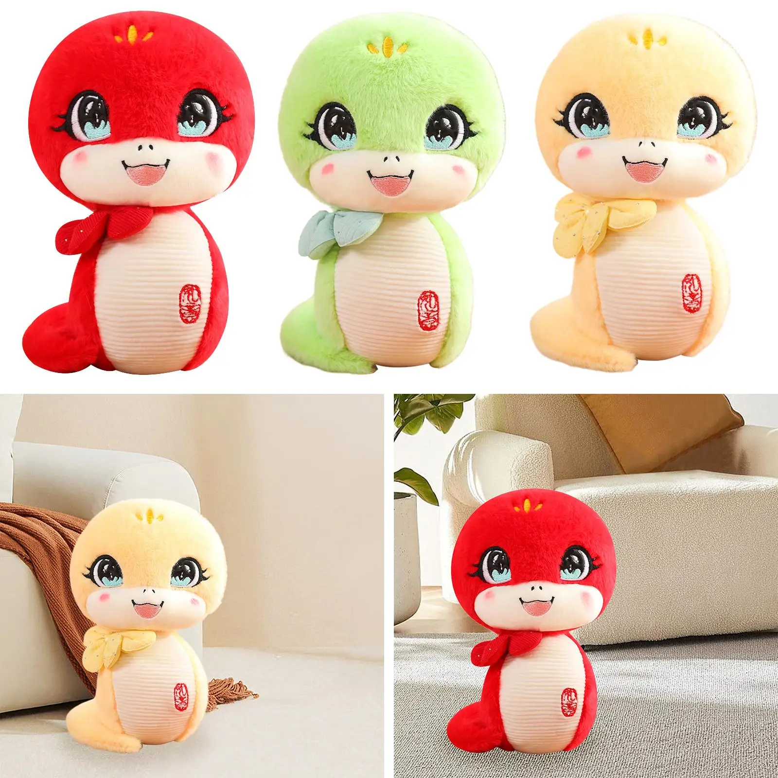 

12,99 дюймов змея чучело общежития очаровательная офисная коллекция статуя весенний фестиваль праздник китайский Новый год змея плюшевая игрушка