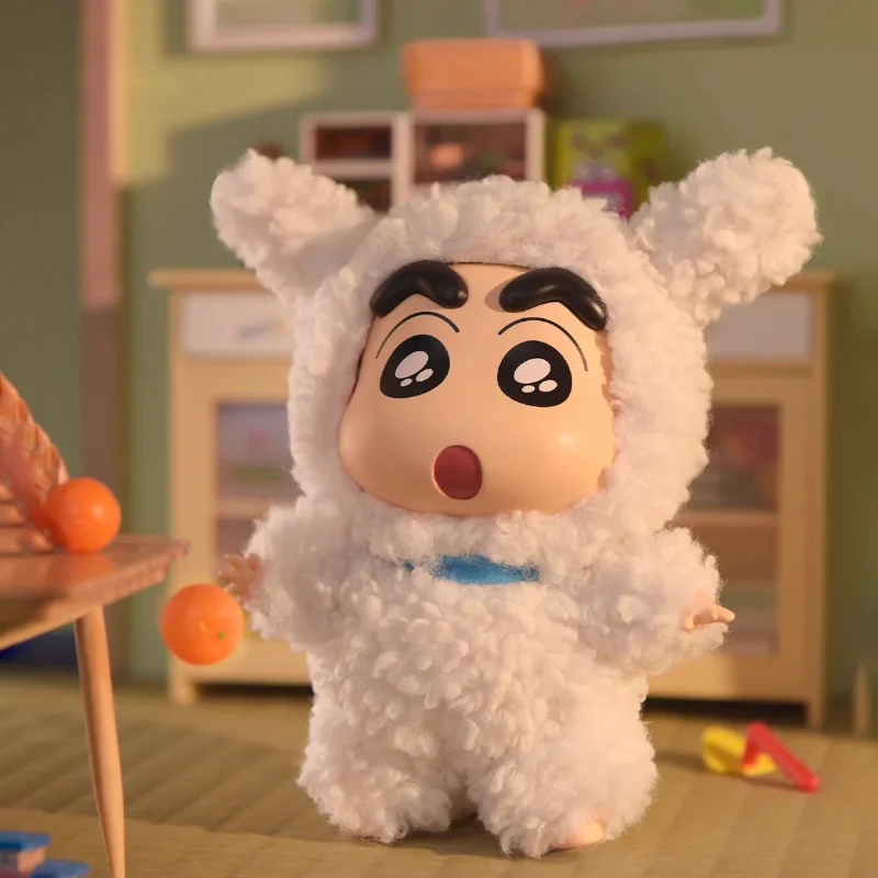 Nowa seria figurki z serii Crayon Shin-chan w stylu Blind Box na imprezę kostiumową, winylowa lalka anime, Mystery Box, seria Kawaii, model zabawka, prezenty świąteczne