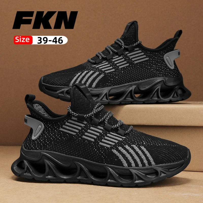

Летние мужские кроссовки, легкая повседневная спортивная обувь, дышащая, нескользящая, удобная прогулочная обувь с вибрацией, размеры 39-46 ярдов