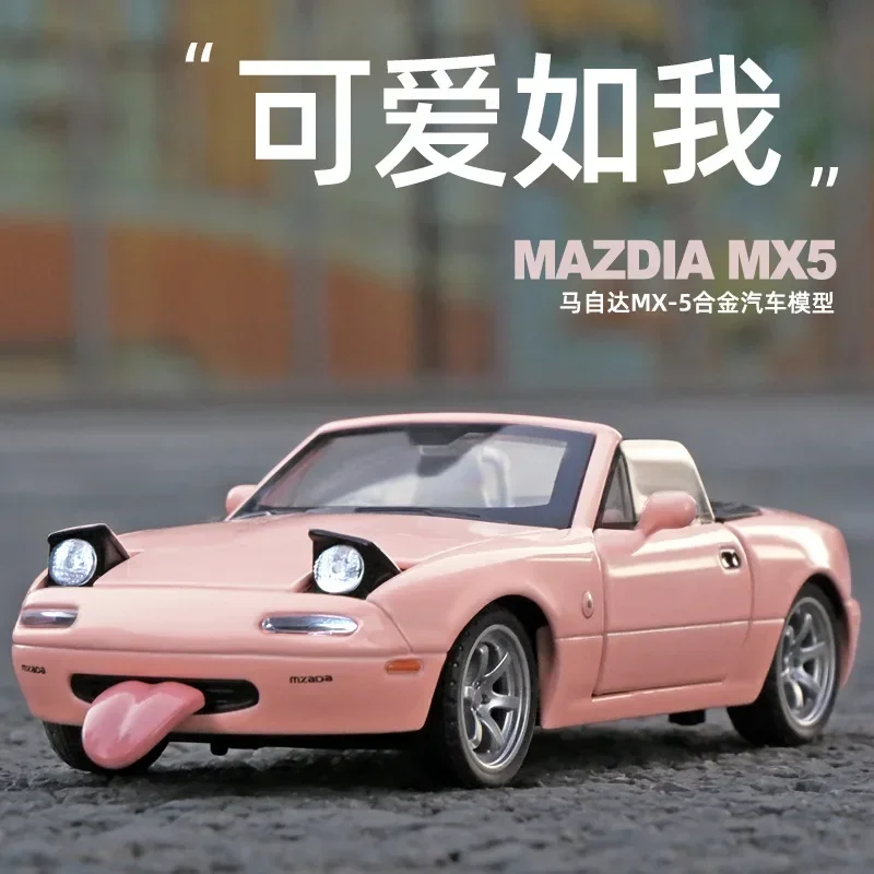 1:32 Mazda MX-5 Supersport wagen Metall legierung Druckguss Spielzeug auto Modell Sammlerstücke Geburtstags geschenk Sound & Licht Kinderspiel zeug Hobbys a658