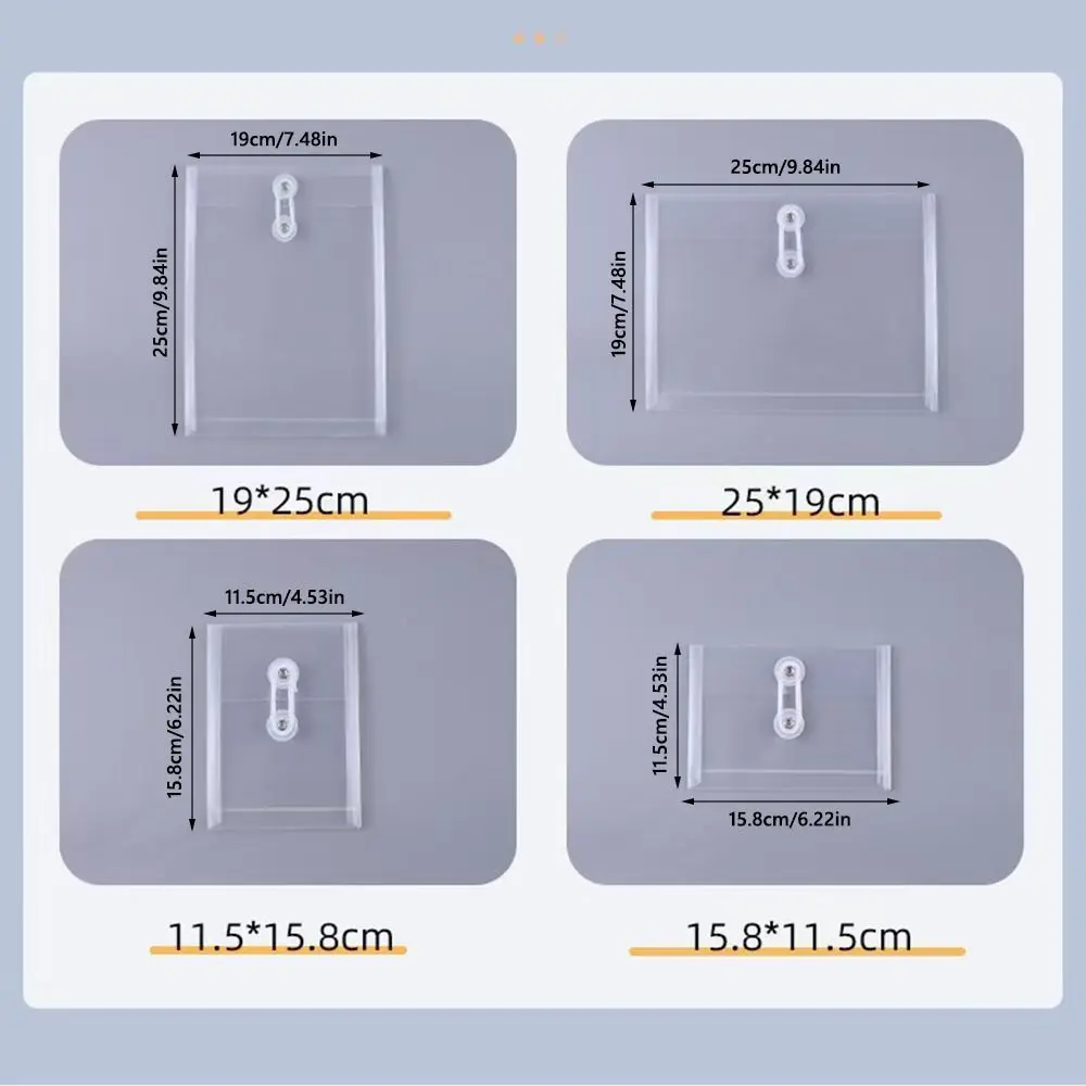Cartella di file A5/A6 addensata Borsa di plastica trasparente Borsa di cancelleria impermeabile Ufficio scolastico