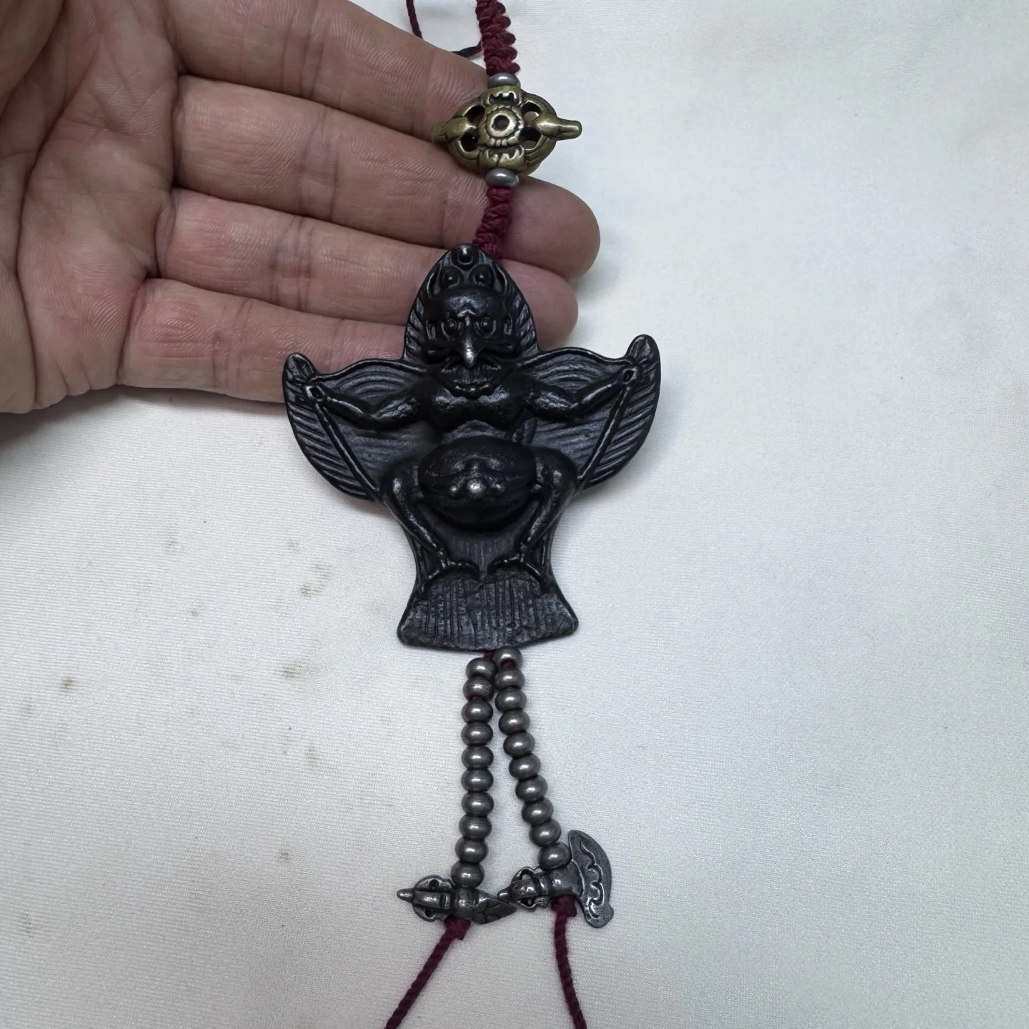 Mini Vajra Chopper Pendant Necklace - Ideal Accessory for Cars, Bags, and Keychains | Tian Tie Da Peng Bird Charm