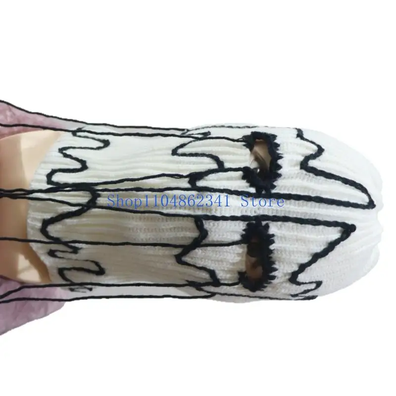 

5asd вязаная шапка-балаклава маска головной убор для Хэллоуина ветрозащитная крышка для лица шляпа