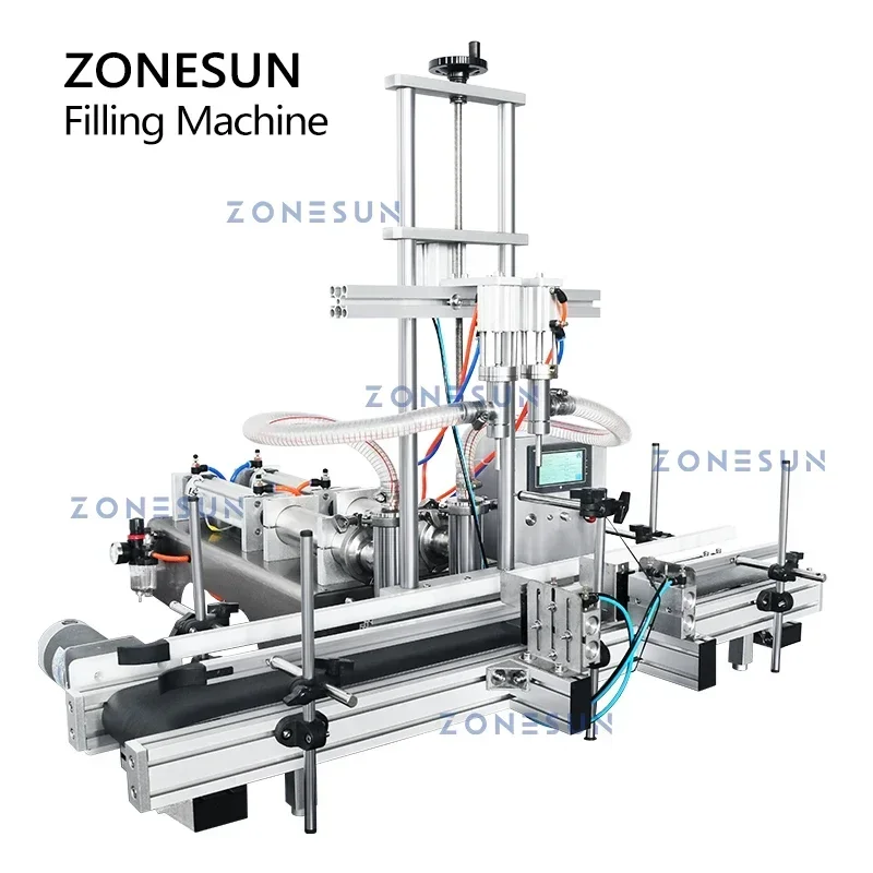 

ZONESUN ZS-DTYT2 Automatic Thick Liquid Filling Machine Honey Bath Bottle Beauty Cream Cosmetic Paste Pneumatic Cylinder Filler