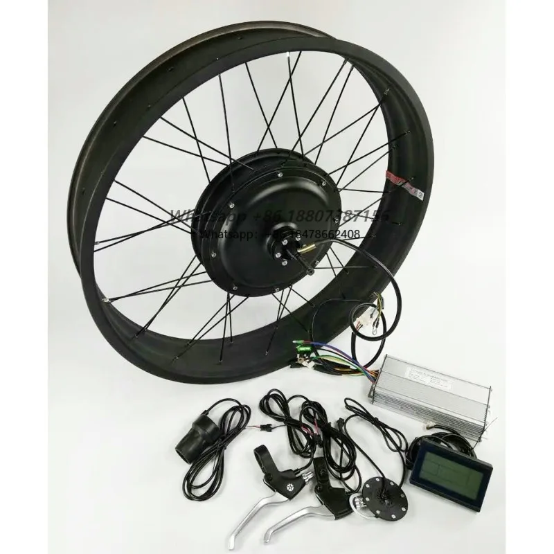 

Electric Bicycle Part 48V 52V 2000W Fat Tire Kit 20'' 24'' 26''x 4.0 Width Electric Bicycle Conversion Kits dropout 170/190mm