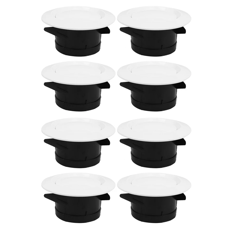 

Promotion! 8 Pieces ABS Adjustable Air Vent Round Soffit Exhaust Vent White Inline Duct Fan Outlet Vent 4 Inch