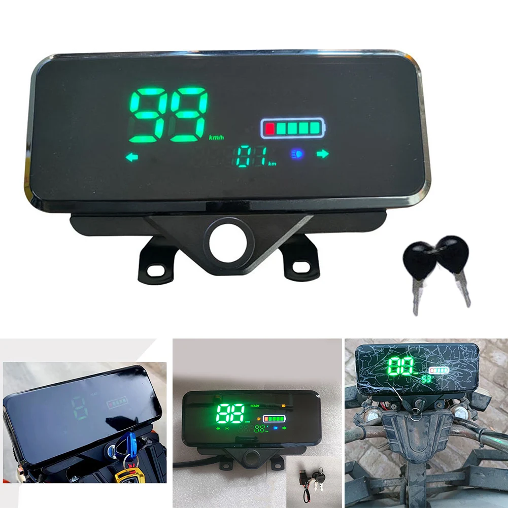 

E-bike Display Display Screen 48-72V E-Bike Electric Bike Scooter LCD Display Motor Speedmeter Approx 25Cm