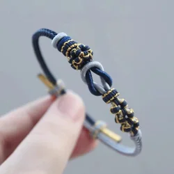 Cute Romantic Together Forever Bracelets Hand-knitted Cotton Peach Flower Thread  Multicolor Bracelet Accessories Ethnic Gifts