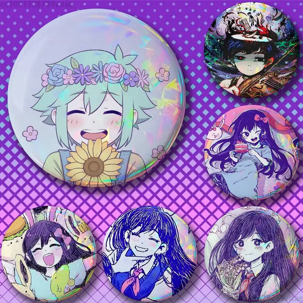

RPG Omori Cartoon Pins 58mm Cute Cartoon Badge Handmade Brooches for Backpack Accessories Jewelry Gifts
