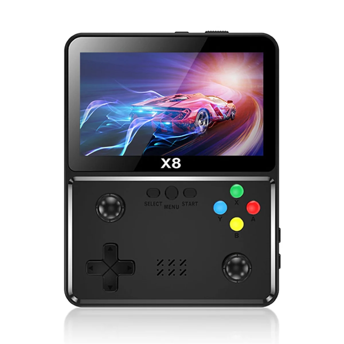 

X8 Retro Game Console 4inch IPS Screen Handheld Game Player 10 Simulators Video Game Console for SFC GBC GBA Black