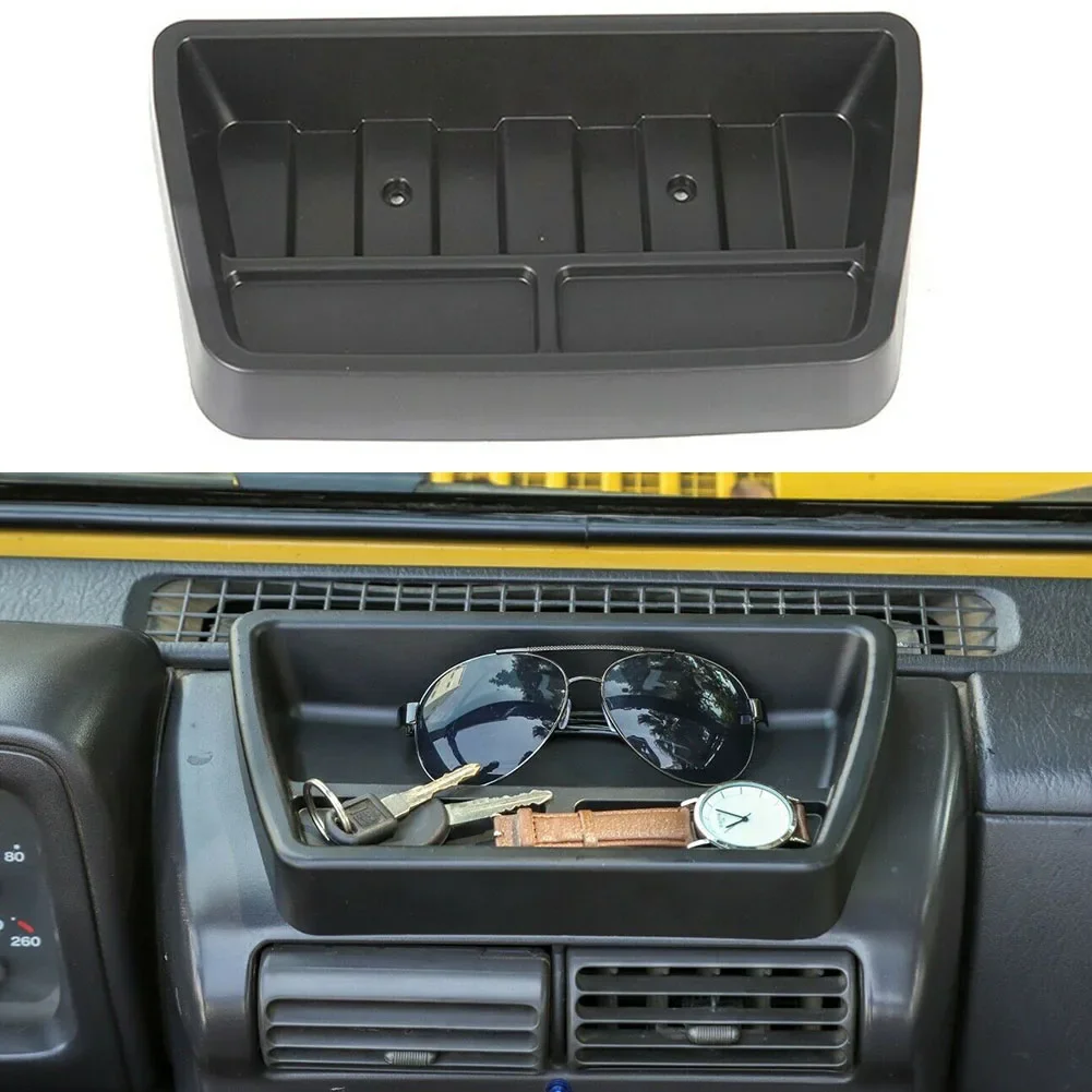 

Dash Panel Organizer Box Brand New Convenient Storage Dashboard Storage Upper 1pc ABS For Wrangler TJ 1997-2006
