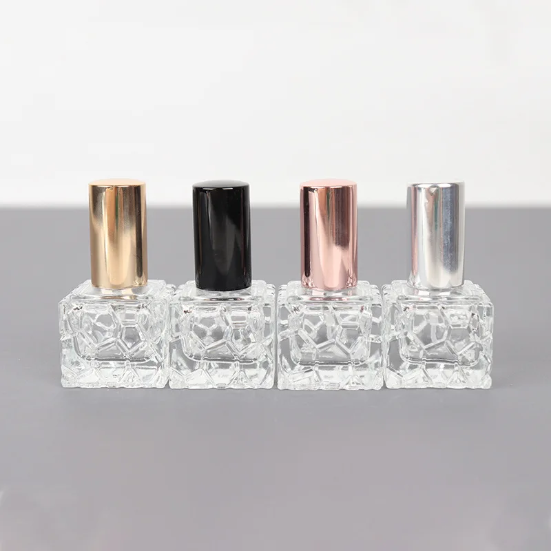 10ml Perfume Refill Bottle Portable Travel Spray Bottle Cosmetic Sample Push-Type Transparent Glass Bottle