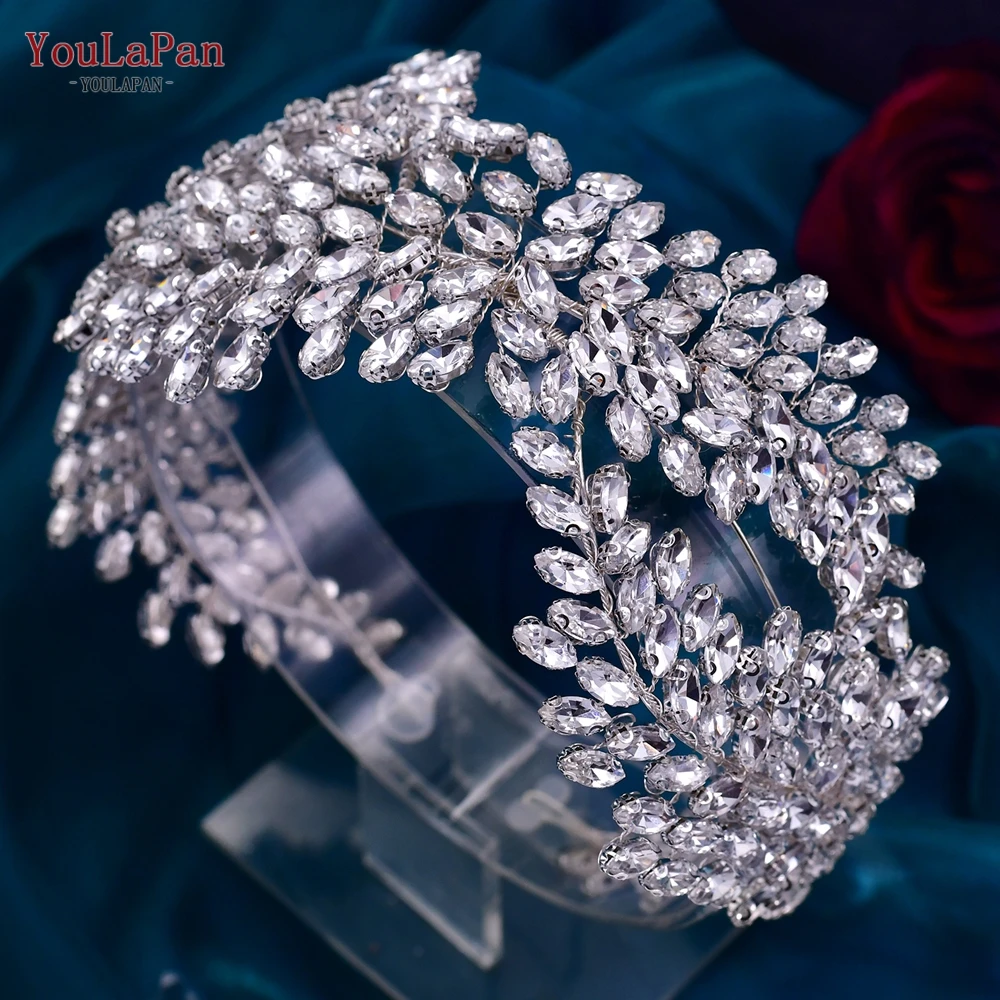 YouLaPan – bandeau de mariée en strass, couronne diadème, accessoires pour cheveux de mariage, spectacle de coiffure pour femme, hp4444