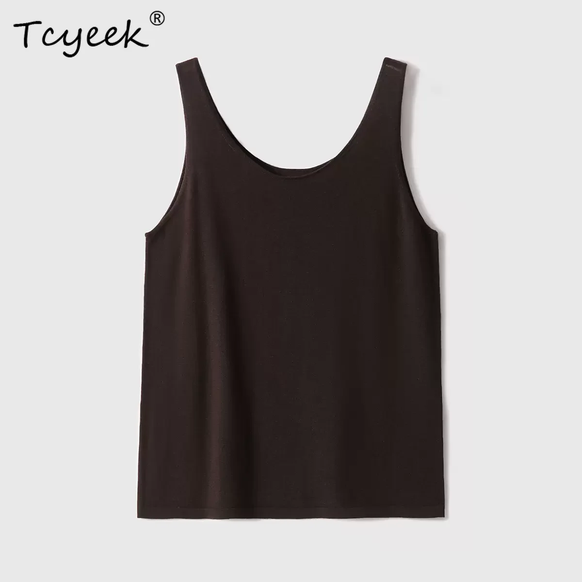 

Tcyeek, 100%Sheep Wool Casual Camisoles, Women U Neck Solid, Fashion Soft Versatile Pullover Vest, 2024 Fall Winter T487130QC