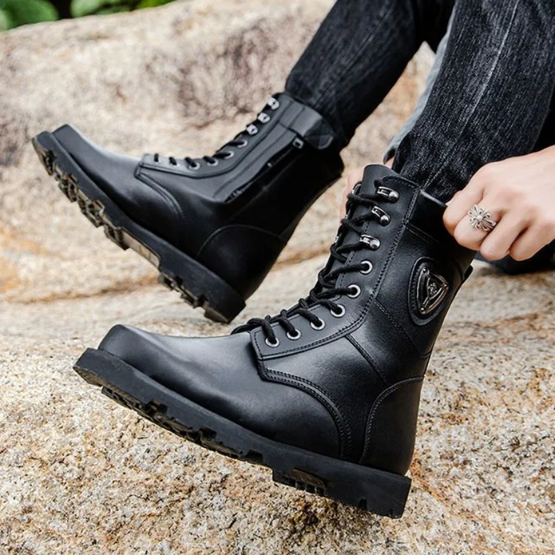 Botas de seguridad para hombre, calzado antideslizante de acero, a prueba de golpes y perforaciones, para exteriores, senderismo, caminar, escalada y entrenamiento