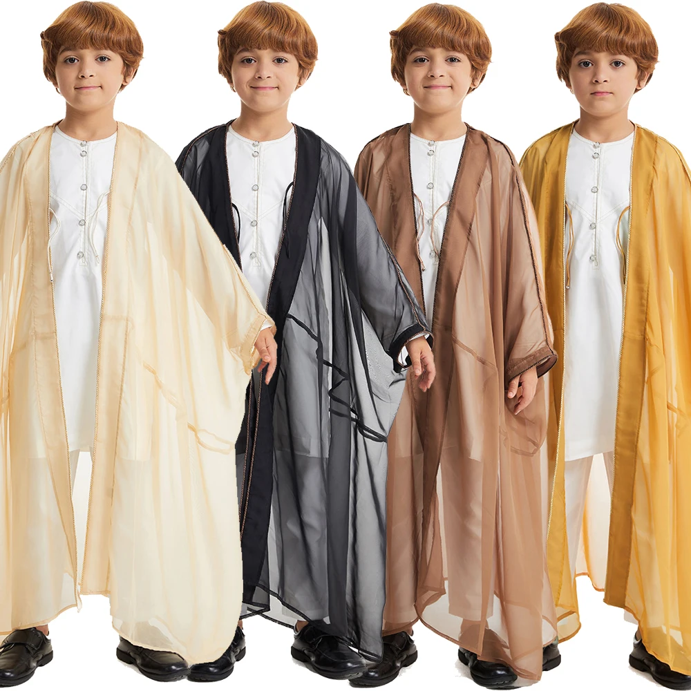 

Middle East Kids Boy Robe Muslim Dress Kimono Dishdasha Islamic Dubai Saudi Abaya Prayer Abaya Ramadan Jubba Thobe Arab Clothing