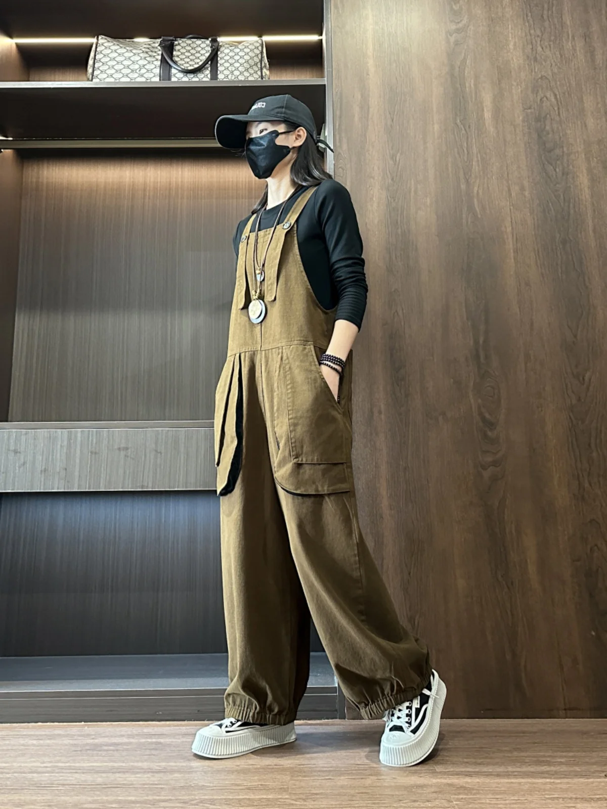 Celana One-Piece Faionable Besar Retro Ukuran Plus Penutup Perut Wanita Overall Anti Penuaan Lentera Manset Pelangsing...