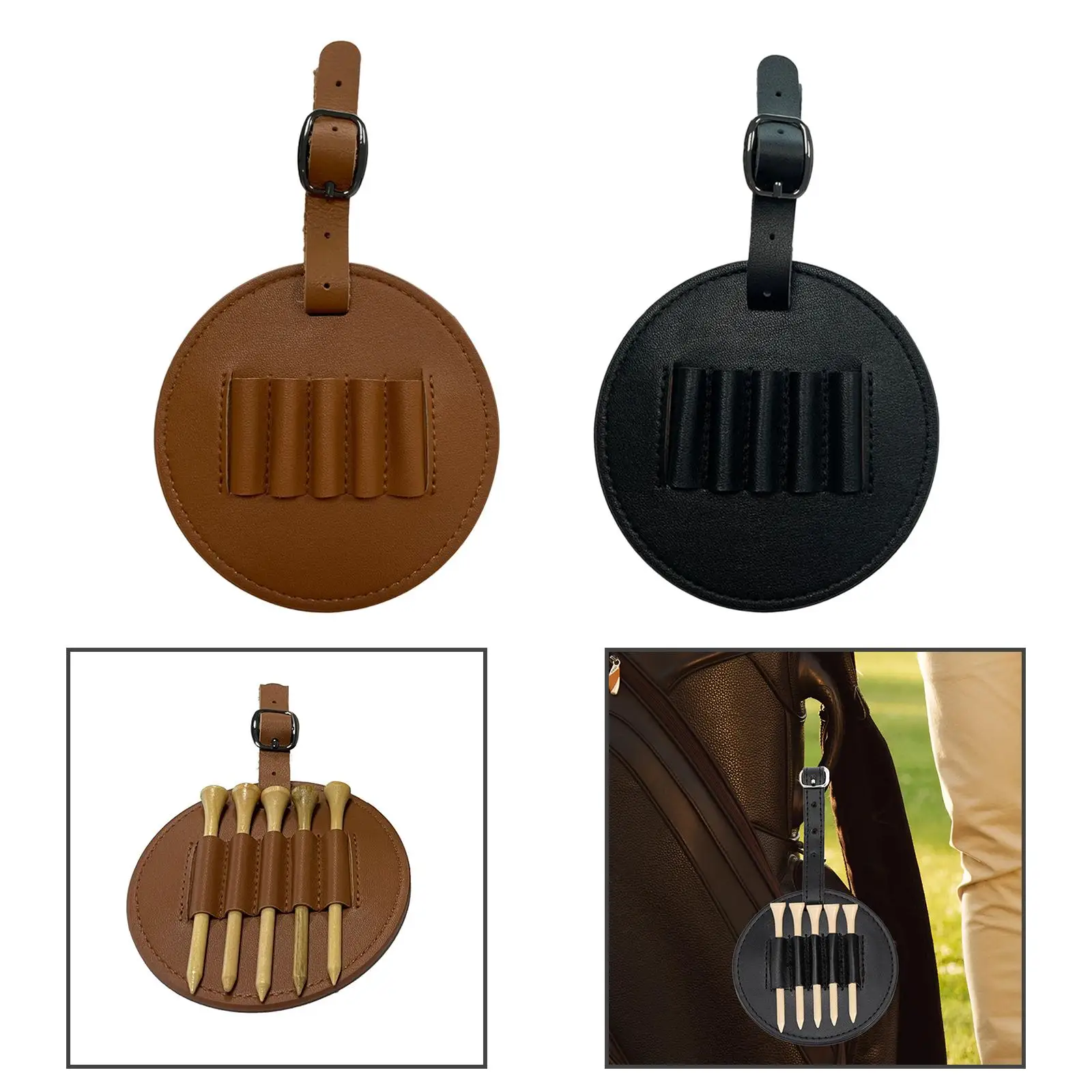 Golf Tee Holder Durable Professional Hanging Strap Gifts for Golfers Golf Tees Bag Pouch Golf Training Accessories Display Case