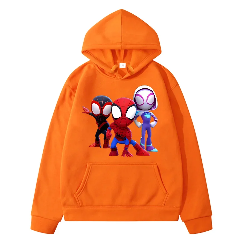 Spidey and His Amazing Friends Fashion Cartoon Printing Hoodies Girls Boys Casual Tops Sweatshirts  Fleece Long Sleeve Hoody Top