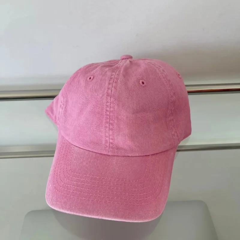 Korea Spring Summer Cotton Washed Old Baseball Cap Female Ins Blogger with The Same Versatile Dopamine Soft Top Baseball Cap