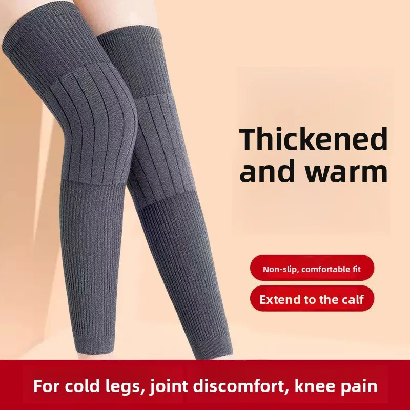Thickened Warm Knee High Socks for Middle-Aged And Elderly Autumn Winter Knee Protection Leg Covers Joint Cold Prevention