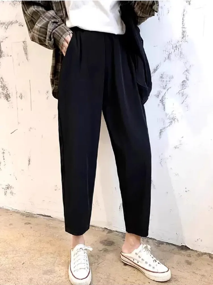 

Slimming Effectiveness Ice Silk Thin Summer Casual Harlan Pants Large Size Conceal Meat 300 Pounds Women's Dungarees