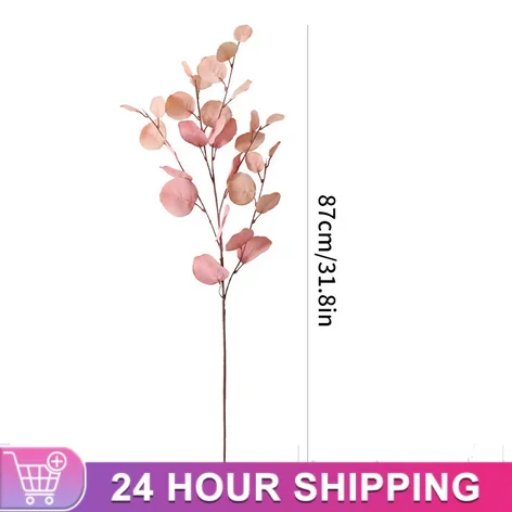 Autumn Artificial Plant Faux Leaves Eucalyptus Long Branch Home Wedding Decoration Silk Flowers Fake Plants Diy Table Decoration