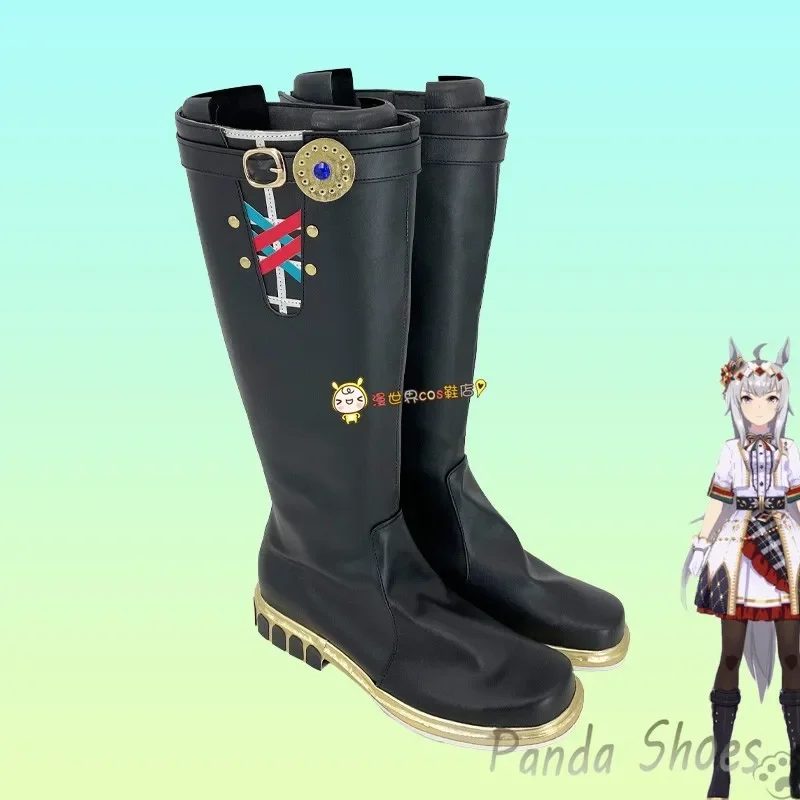 Umamusume Pretty Derby Oguri Cap Cosplay zapatos Anime juego Cos Botas Largas Cosplay disfraz Prop zapatos para fiesta de Halloween Con