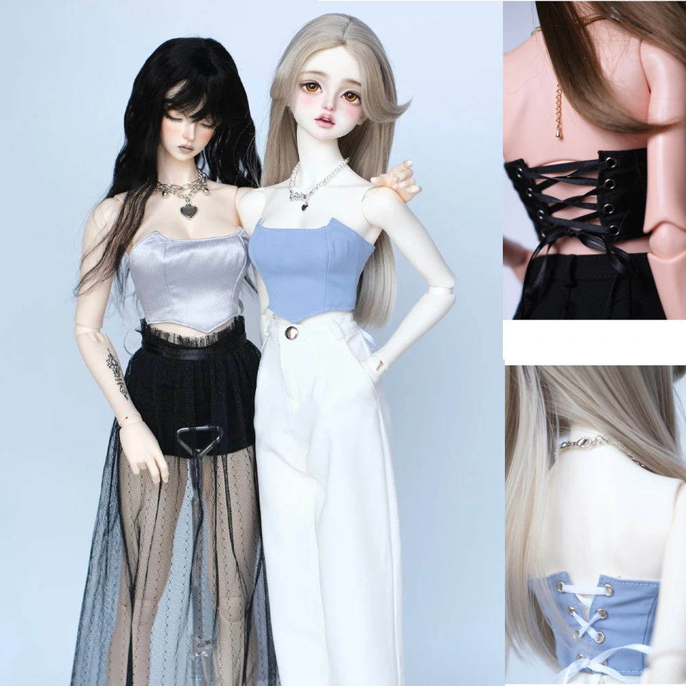 D04-B381 Children handmade toy BJD/SD doll clothes 1/3 girl Plain satin bra with back strap 1pcs