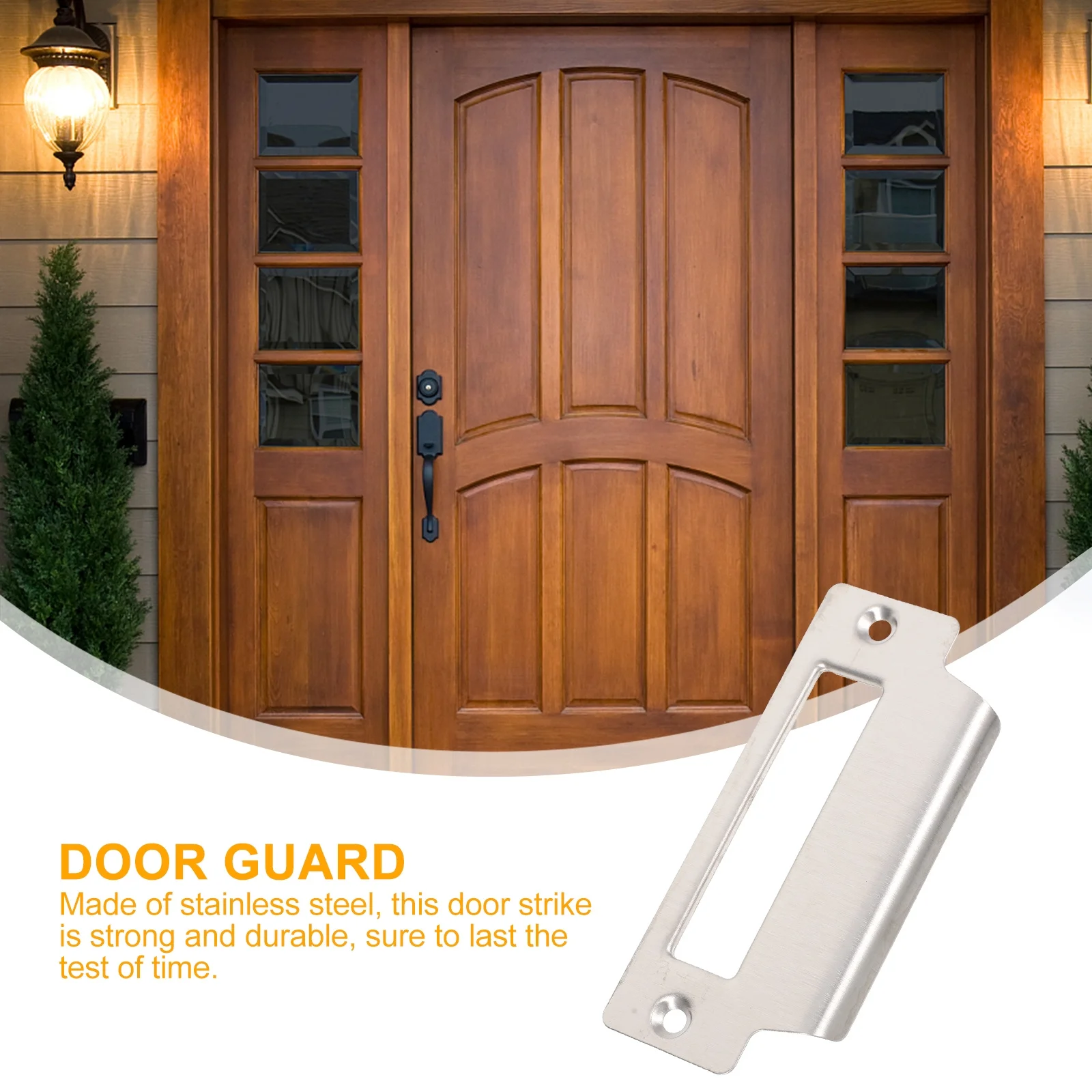 1 set 1 Set Stainless Steel Security Plate Reinforcement For Latch Deadbolt Strike Metal Door Guard Frame Repair Kit Door Lock