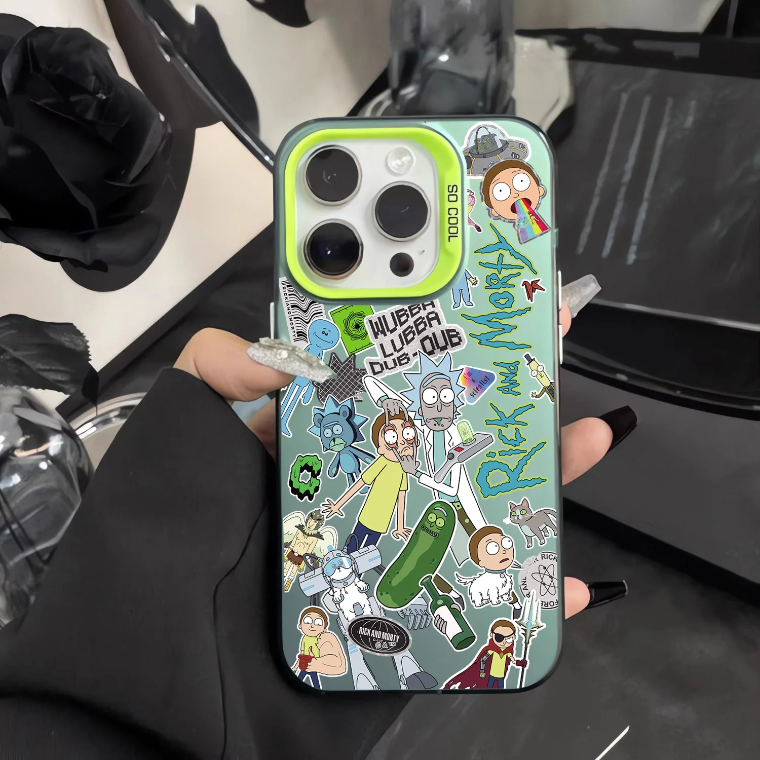 Cartoon Mad Scientist Ricks Phone Case for IPhone 16 15 14 13 12 11 Mini Pro Max X XR XSMAX 8 7 Plus Anti Fall Matte Back Cover