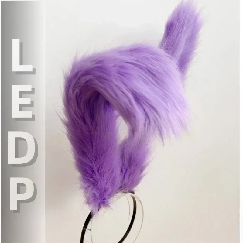 IMU 31CM Magic Circus Jax‌ Purple Rabbit Headband Fursuit Anime Plush Ear Cosplay Prop Furry Maid Costume Ear Headwear