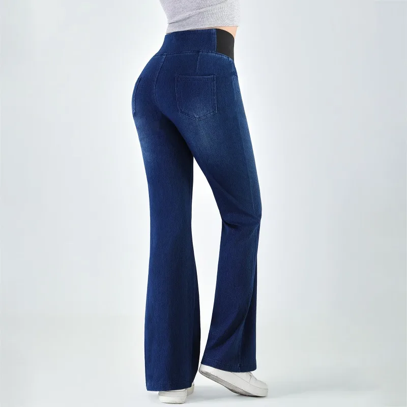 

Европейская и американская осенняя новая женская одежда, джинсы в стиле ретро, эластичные облегающие расклешенные брюки, брюки