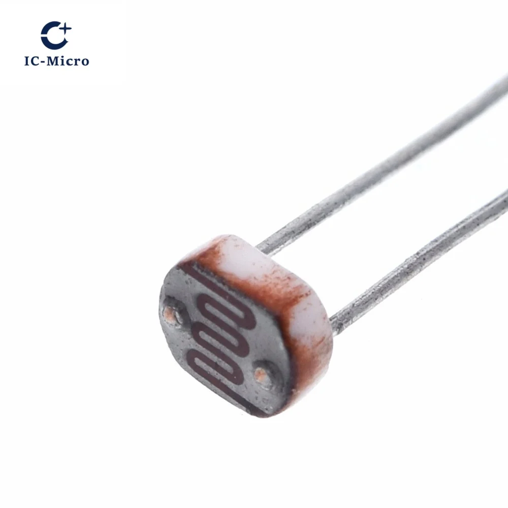 20PCS LDR Photo Light Sensitive Resistor Photoelectric Photoresistor 5528 GL5528 5537 5506 5516 5539 5549 For Arduino