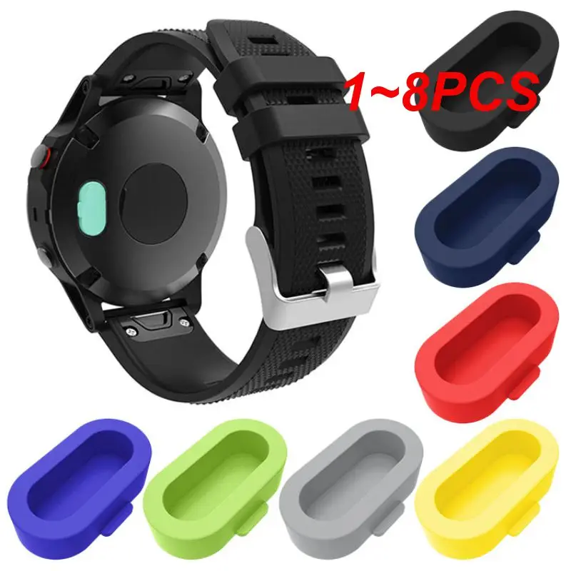 1~8PCS Charging Port Dustproof Plug Cover for Garmin Fenix 5 5S 5X 6 6S 6X 7 7S 7X Venu 2 Forerunner Instinct Silicone Dust Plug