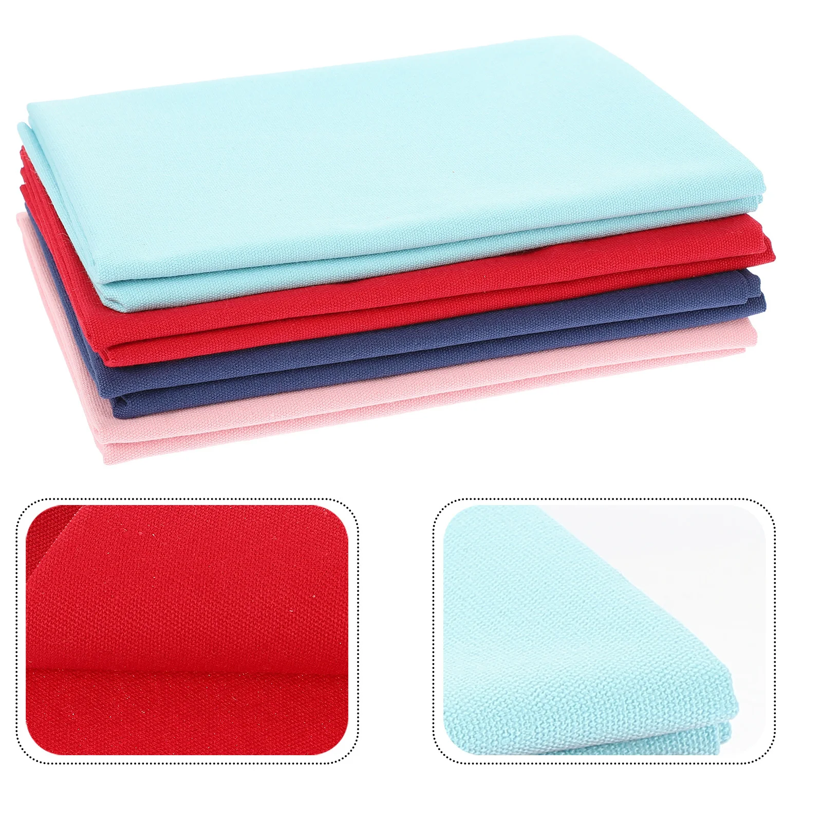 

4Pcs Linen Embroidery Fabric Solid Color Cross Stitch Cloth DIY Needlework Sewing Craft Accessories Embroidery Fabric