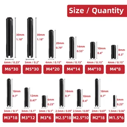 50/20/10PCS Slotted Spring Dowel Tension Roll Pins M1.5 M2 M2.5 M3 M4 M5 M6 Spring-Type Straight Pins Steel Spring Elastic