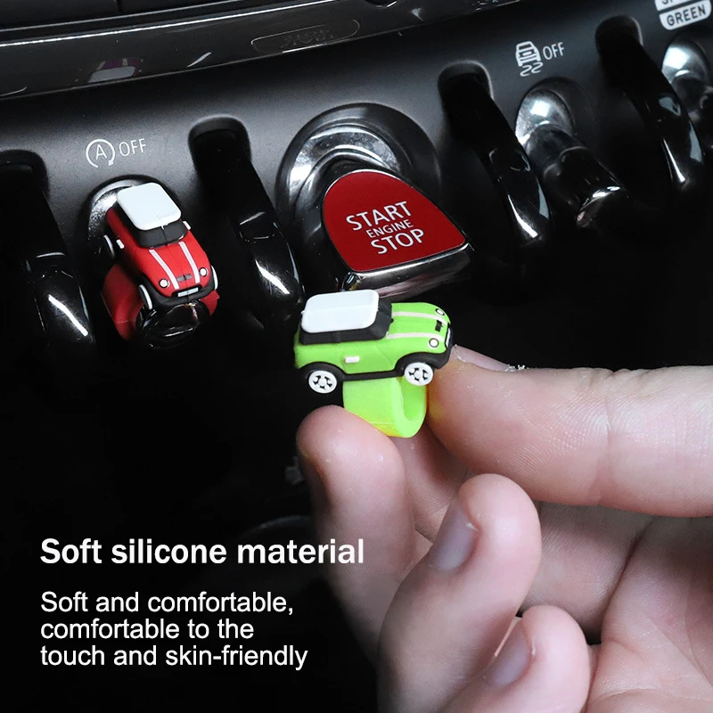 1Pc Car Model Button Cover Ornaments Start Stop Button Stickers For Mini Cooper R53 R55 R56 R60 R61 Instrument Panel Decoration