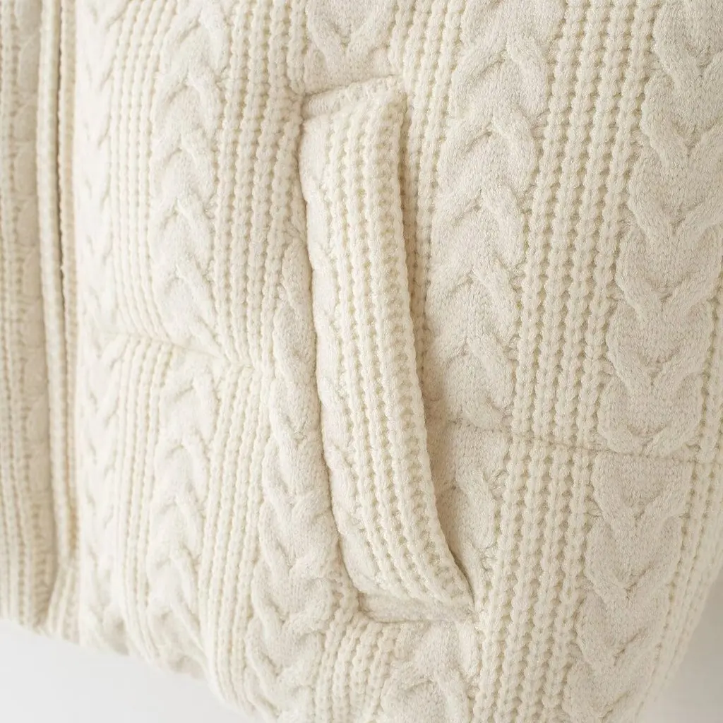 

Women's Stand Collar Knitted Cotton Vest Autumn Winter Fashion Street Style Trade for Europe And USA
