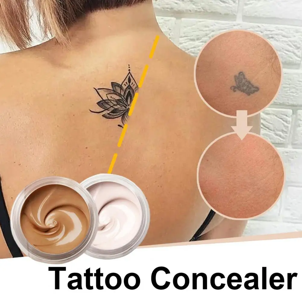 2 Pcs 10ml Tattoo Concealers High Coverage Waterproof Even Skin Tone Birthmark Scar Concealer Makeup Foundation Beauty Accessory