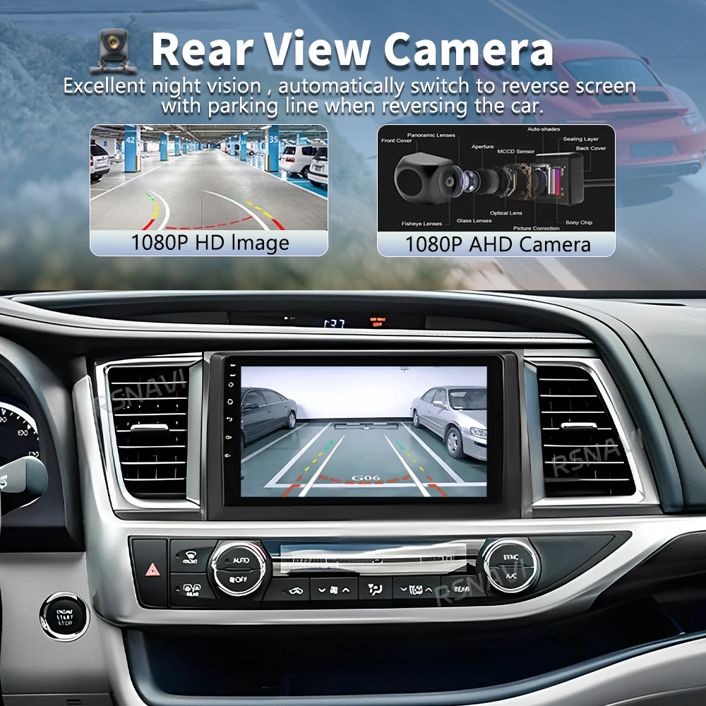 Android 16 2K QLED Android Car Radio Multimedia Video Player For Toyota Highlander 3 Kluger 2013 - 2018 GPS Stereo CarPlay