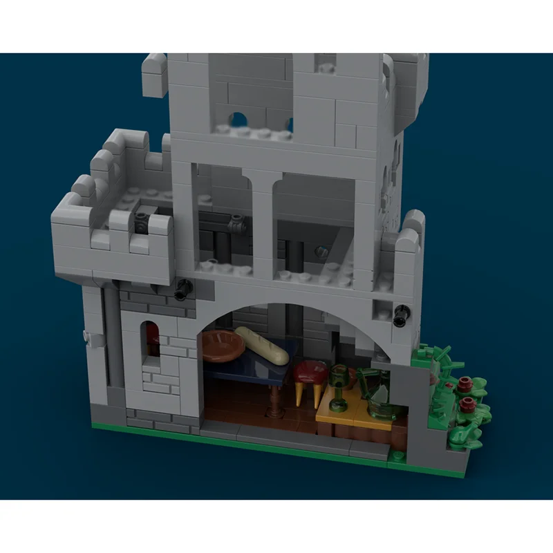 Moc قوالب بناء وحدات قلعة القرون الوسطى إبقاء في الغابات نموذج التكنولوجيا كتل عيد الميلاد لتقوم بها بنفسك لعبة هدايا البناء