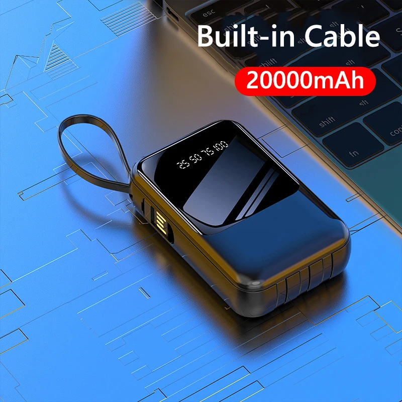 باور بانك 20000 مللي أمبير PD20W شحن سريع شاحن محمول باور بانك لهاتف آيفون وشاومي وهواوي وسامسونج وبطارية خارجية باور بانك