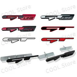 GT line Car Emblem Metal Side Fender Trunk Badge For Kia K3 K5 K9 Forte Ceed Cerato For Peugeot Car Front Hood Grille Decoration