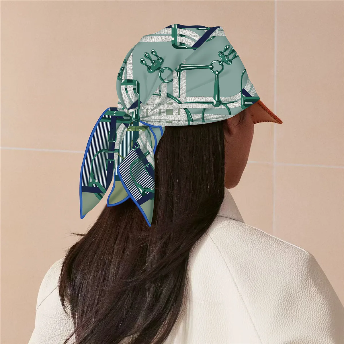 Double Faced Silk Scarf Women Luxury Designers Bandanas Rolled Shawls Square Head Hair Scarves Accessories Mother Gift